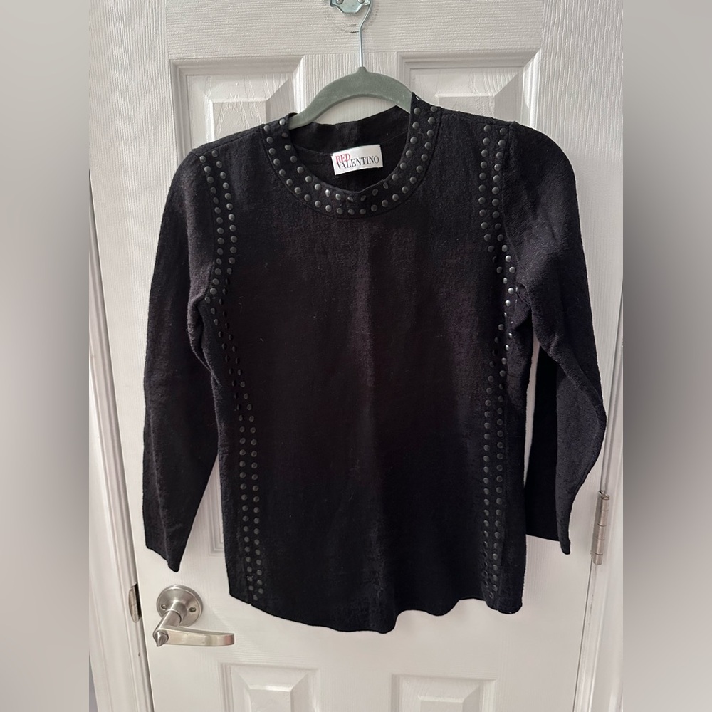 Red Valentino Black Studded Sweater, new